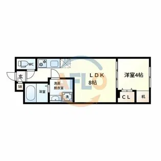 Veena弁天【4階】の間取り