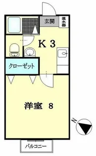 アリヴィオII番館【1階】の間取り