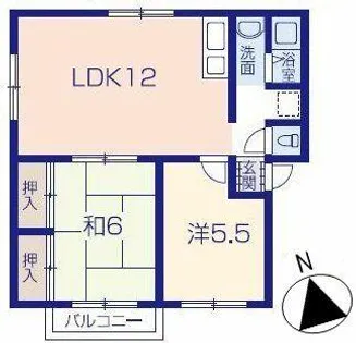 ラ・フォーレ・ヒロII【201号室】の間取り