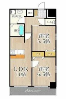 メゾン・デ・ノムラ島之内【11階】の間取り
