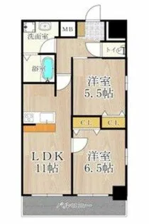 メゾン・デ・ノムラ島之内【11階】の間取り