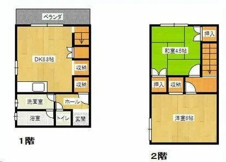 2DKの間取り画像