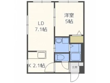 ヴレネージュ平岸【2階】の間取り