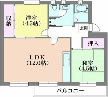 兵庫県神戸市北区南五葉2丁目【マンション】の間取り
