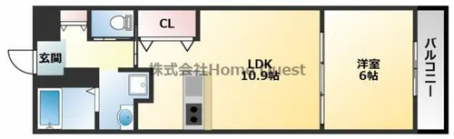 ローレルサウス若江西新町【104号室】の間取り