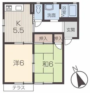 エポックマンション朝来E棟【E102号室】の間取り
