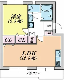 ロイヤルマンション2号棟【4階】の間取り