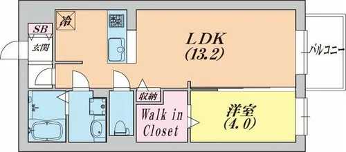 ラフォーレ名倉【1階】の間取り