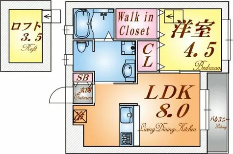 ヴィアーレ南町【1階】の間取り