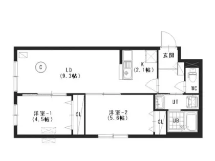 INFINITY平岸【3階】の間取り