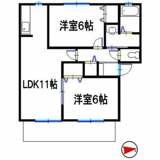 リッツハウスM&R【B101号室】の間取り