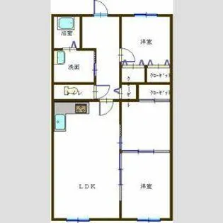 グローバル高田【5-E号室】の間取り