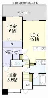 ニューガイアソラーレ安部山公園【304号室】の間取り