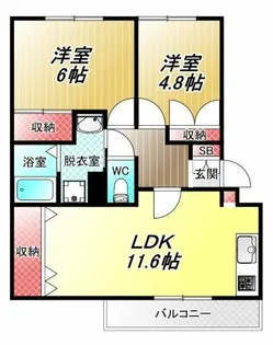 シャイニング弐番館【3階】の間取り