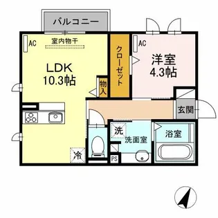 アークスクエア【205号室】の間取り