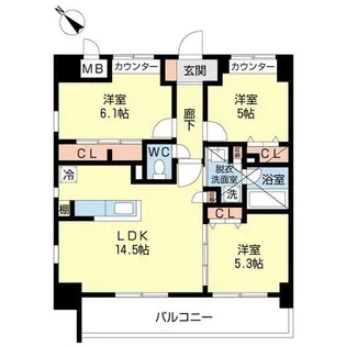 サンアトラスV【0209号室】の間取り