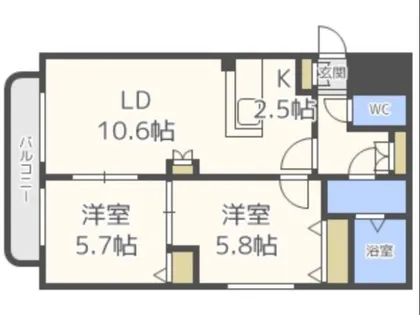フォレストⅡ【3階】の間取り