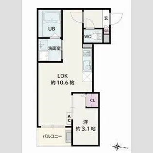 Jack hommachi Ⅲ【2階】の間取り