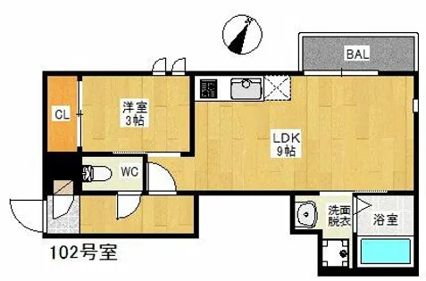 Grandtic Park side大橋【1階】の間取り