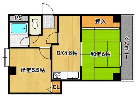 サンコート中之島【1階】の間取り