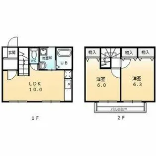 コーポラスアイレ【103号室】の間取り