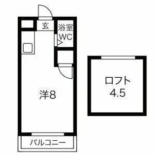 アメニティ天野Ⅱ【206号室】の間取り