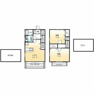 セレーノ C【107号室】の間取り
