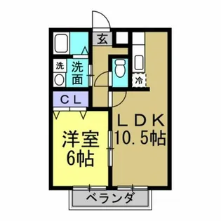 ミラコスタⅠ【1階】の間取り