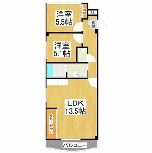 パークレジデンス北野田【1階】の間取り