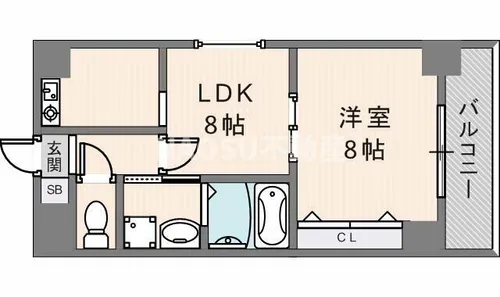 ドゥミルアン東大阪【305号室】の間取り