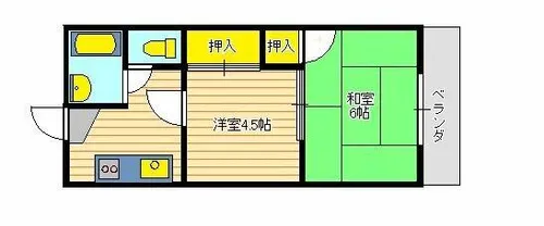 グリーンパーク【301号室】の間取り