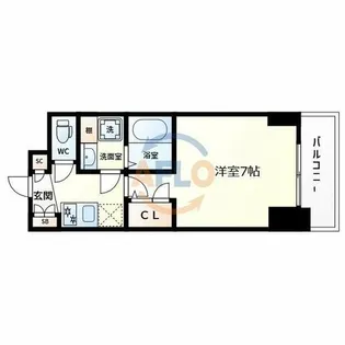 セレニテ難波リアン【13階】の間取り