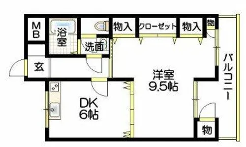ロイヤルコーポ吉田【4階】の間取り