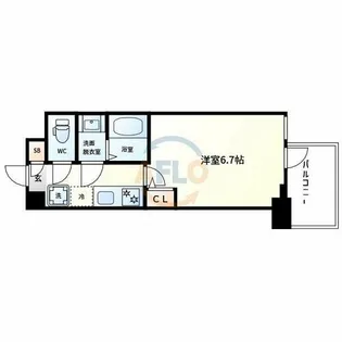 セレニテ日本橋ミラク【7階】の間取り