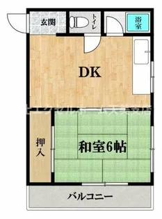 オーティーハイツ東住吉【4階】の間取り