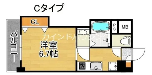ラグゼ住之江【7階】の間取り