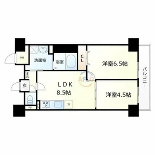 リアライズ今里南【5階】の間取り