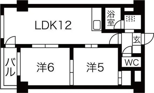 琴似2・7ビル【7階】の間取り
