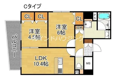 メゾン アッシュ【4階】の間取り