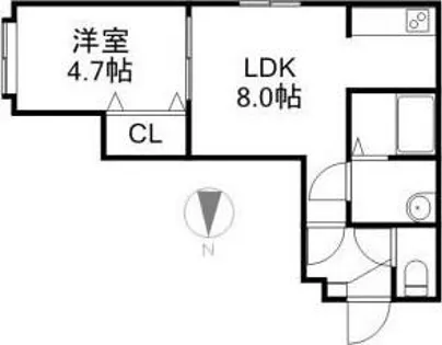癒しの館南8条【3階】の間取り