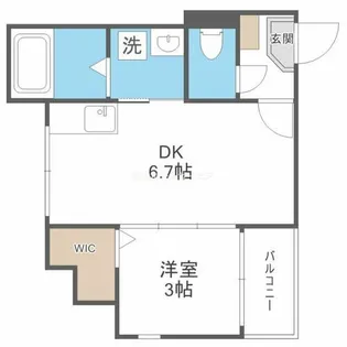 ハーモニーテラス中川東【1階】の間取り