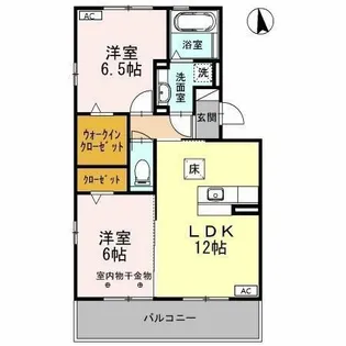 ハピネス コスモⅡ【1階】の間取り