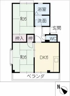 レジデンス西山【202号室】の間取り