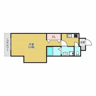 ウィステリアコート正雀【1階】の間取り