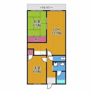 ウイングヒルズ羽曳野【2階】の間取り