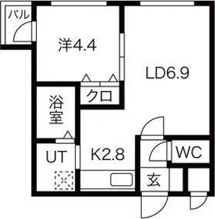 ル・ファール南6条 イースト【2階】の間取り