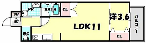 STELLA LUCE北野坂【4階】の間取り