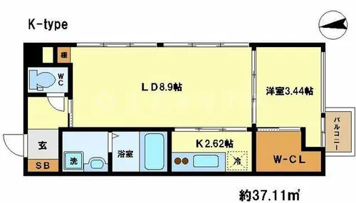 プラネシア東山三条【2階】の間取り