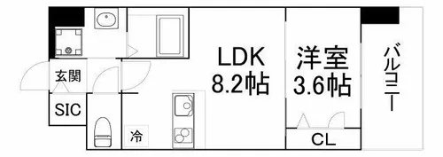 スワンズシティ大阪エスクレア【7階】の間取り