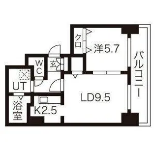 ティアラタワー中島倶楽部【20階】の間取り